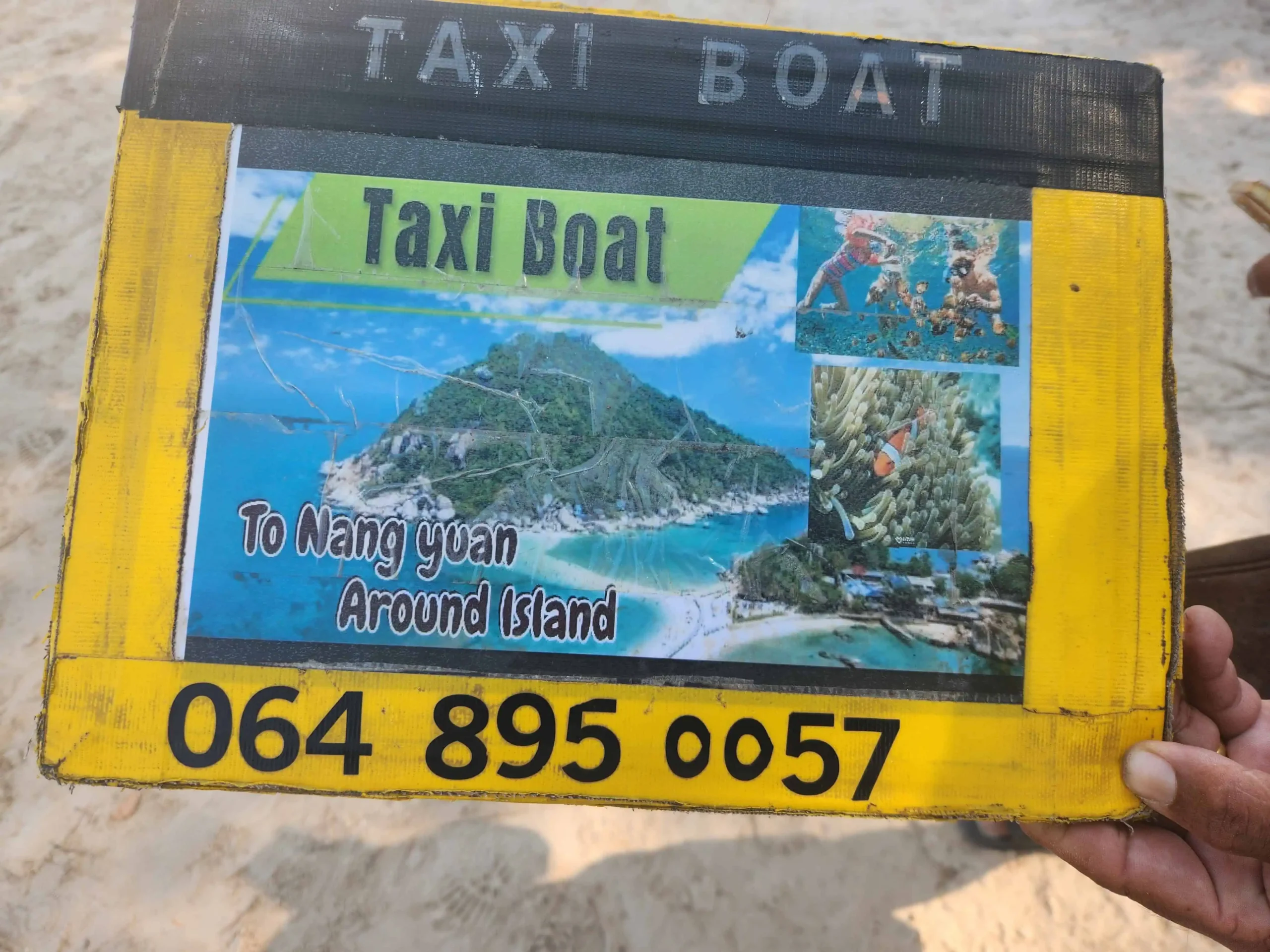 Taxi boat and snorkeling trips on Sairee Beach Koh Tao