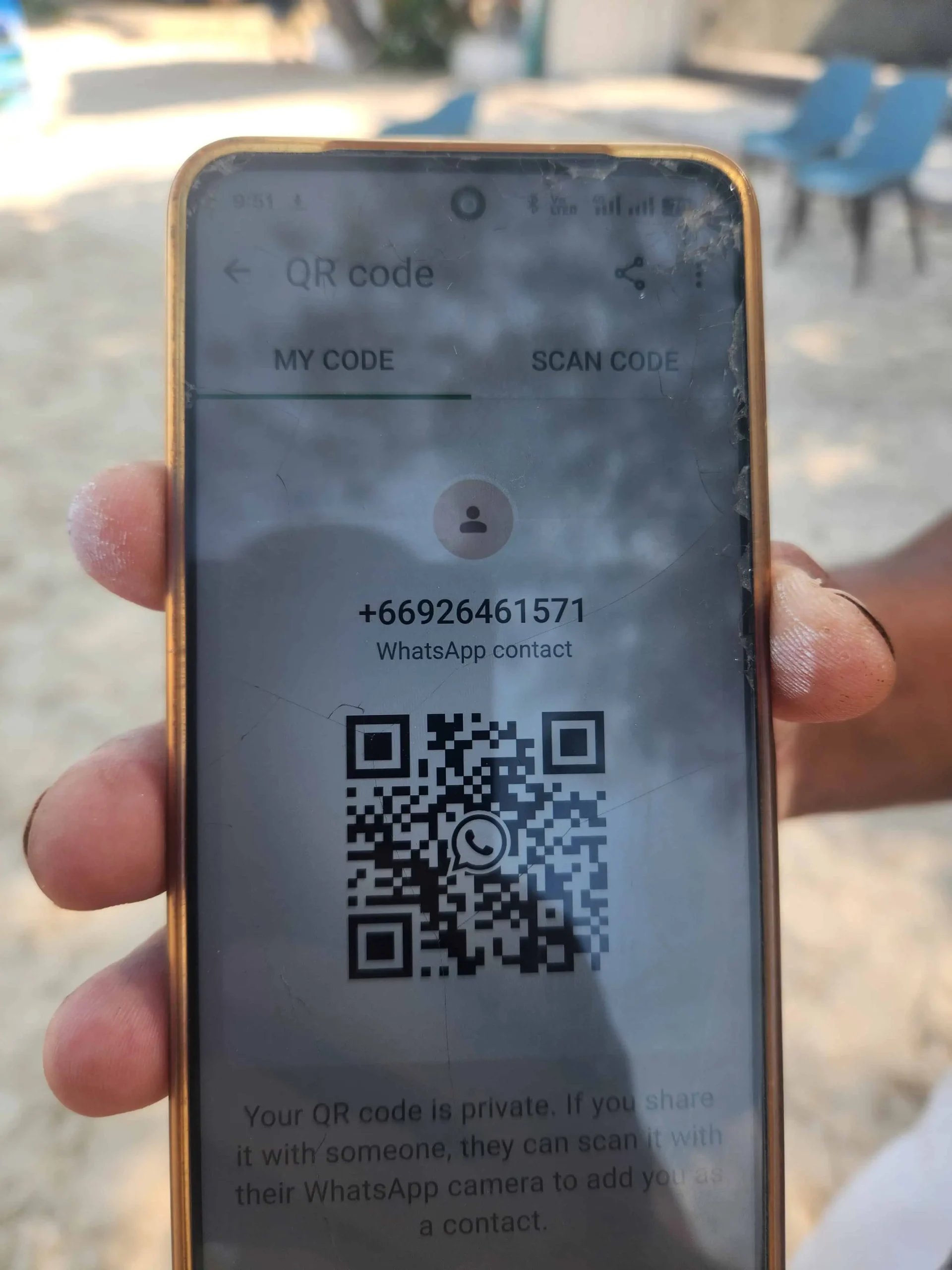 WhatsApp contact for Koh Tao longtail boat driver Mr Tooey